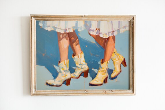Cowgirl Vintage 1950s Aesthetic Art Print