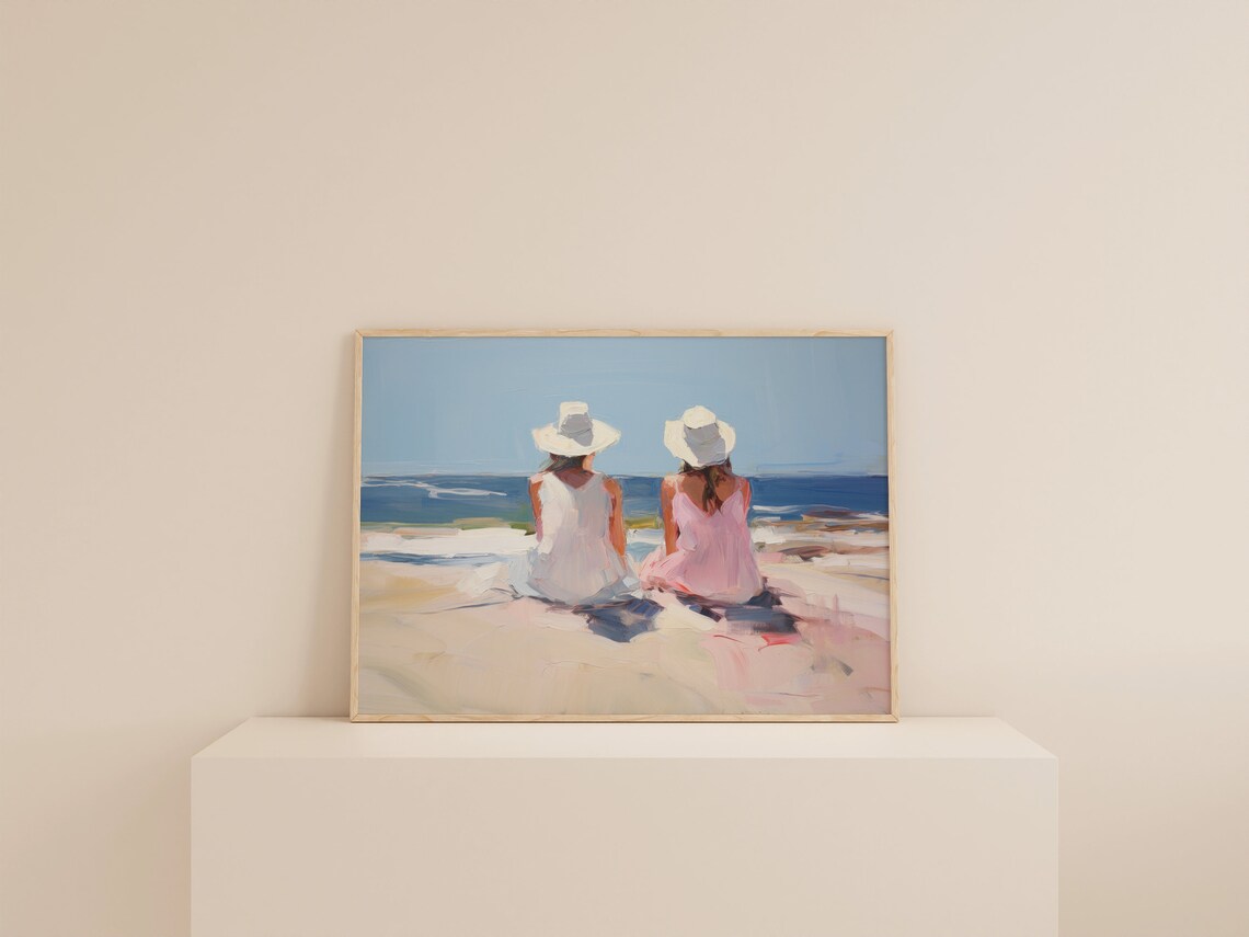 Girly Beach Print, Soft Coastal Apartment Decor - Image 2