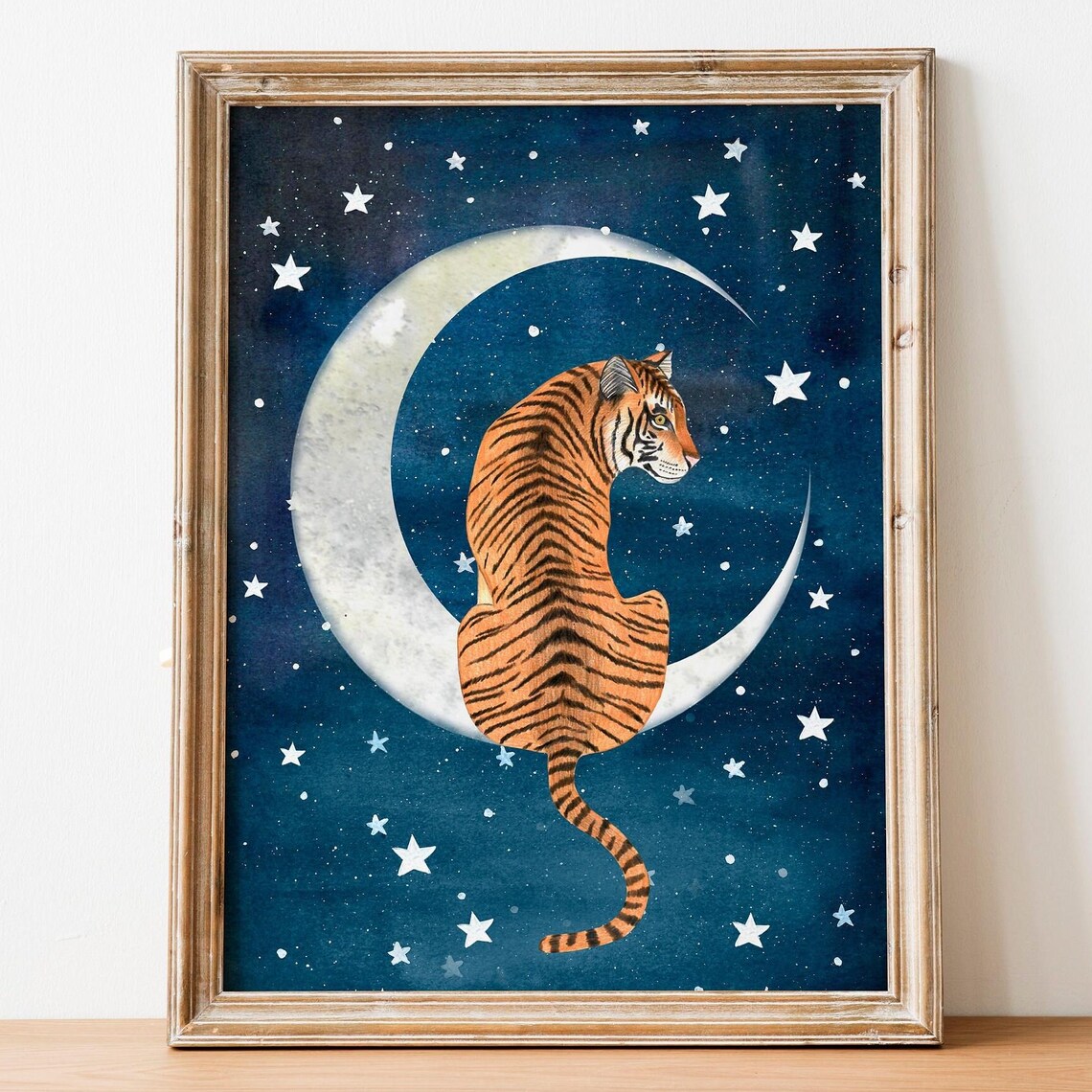 Tiger Jungle Painting Nursery Decor Art Print