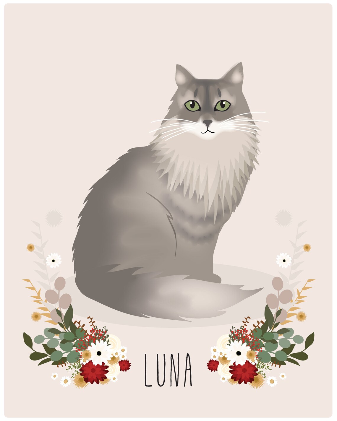 Custom Pet Portrait, Cat and Dog Portrait - Image 5