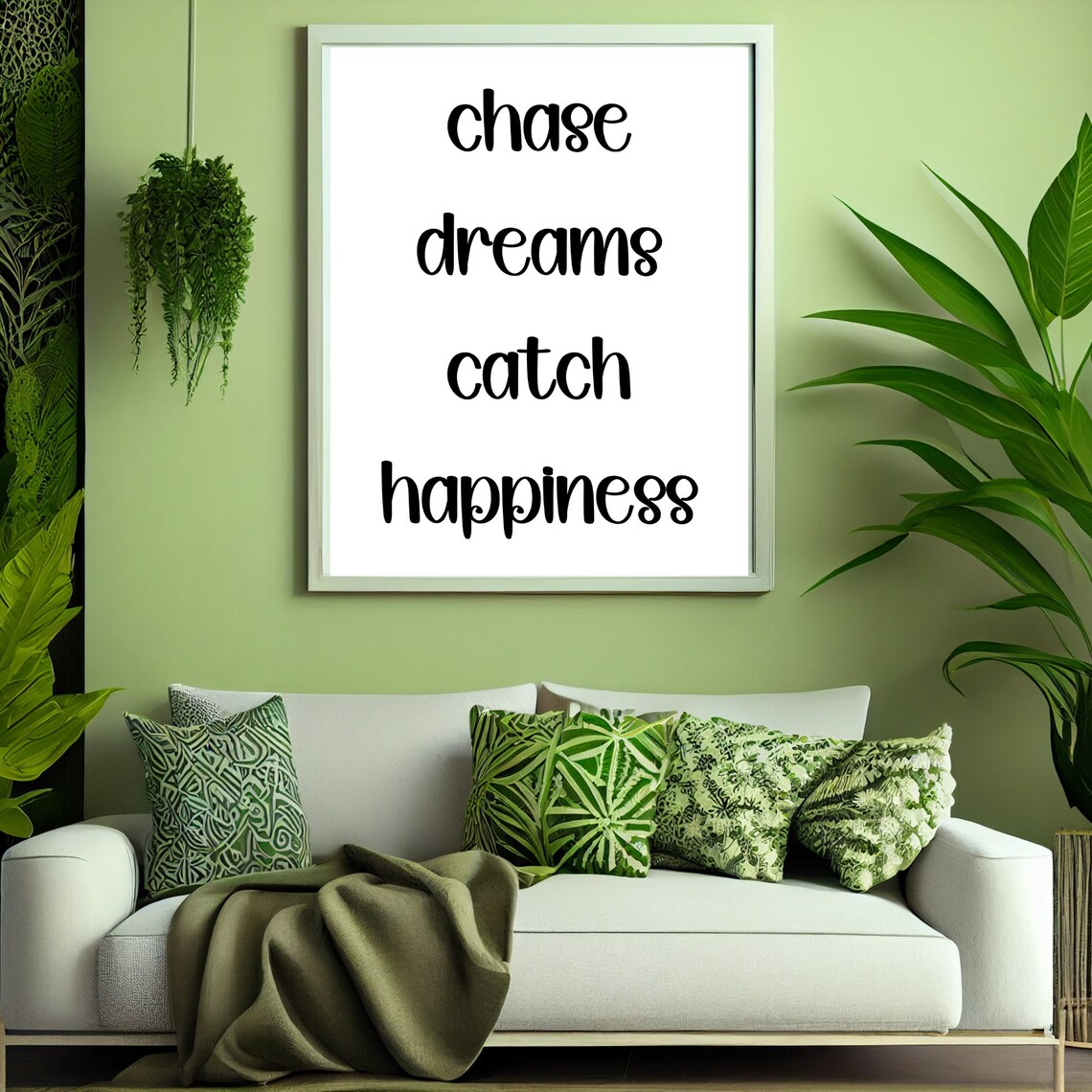 Chase Dreams Catch Happiness, Elegant Cursive - Image 4