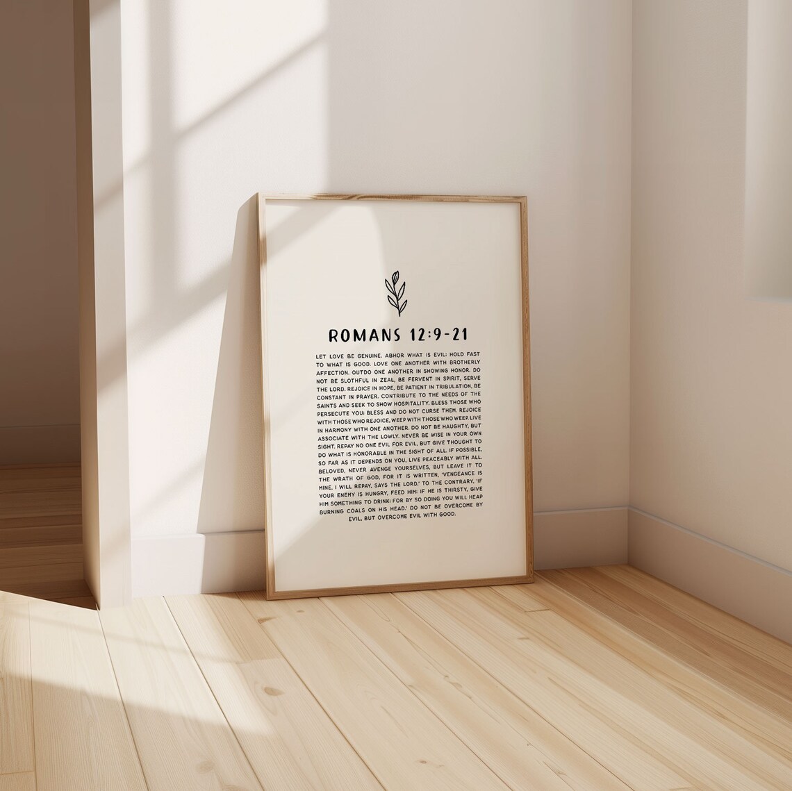 Romans 12:9-21 Bible Verse, Christian Living Art Print - Image 2