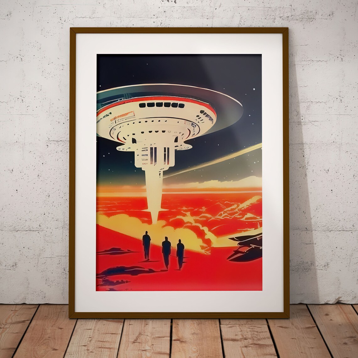 Future Nostalgia Sci Fi Terrain, Retro Art Print