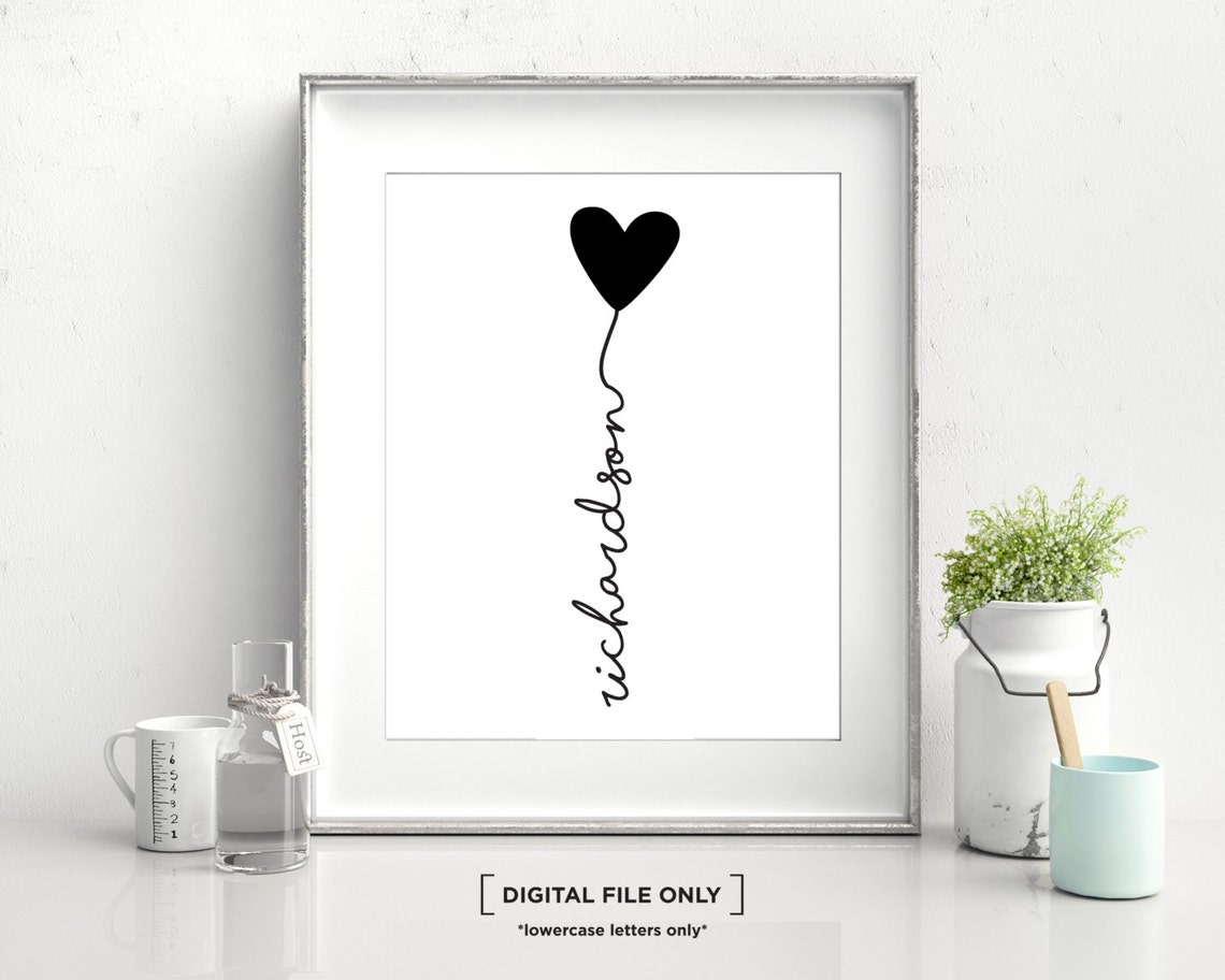 Personalised Family Name Sign Last Name Sign Wall Art Surname Wall Art Decor Personalized Name Art Template - Image 2