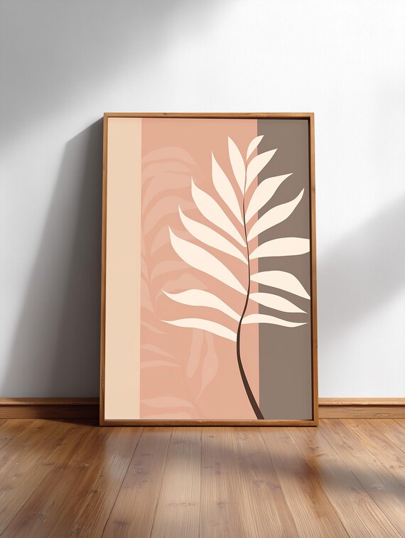 Zz Plant Art Print Minimalist Japandi Botanical