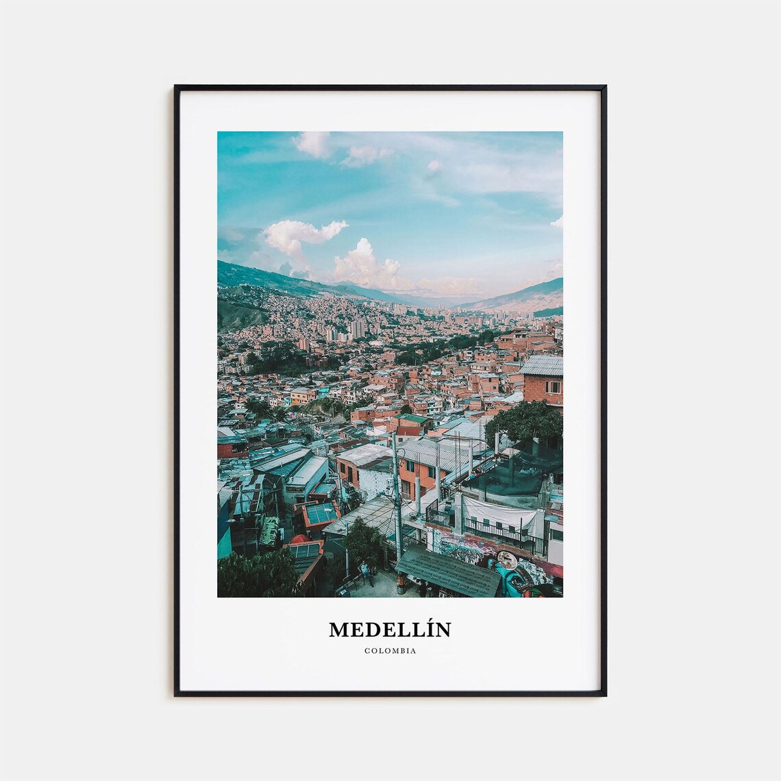 Medellin Travel Poster, Colombia Wall Art Print