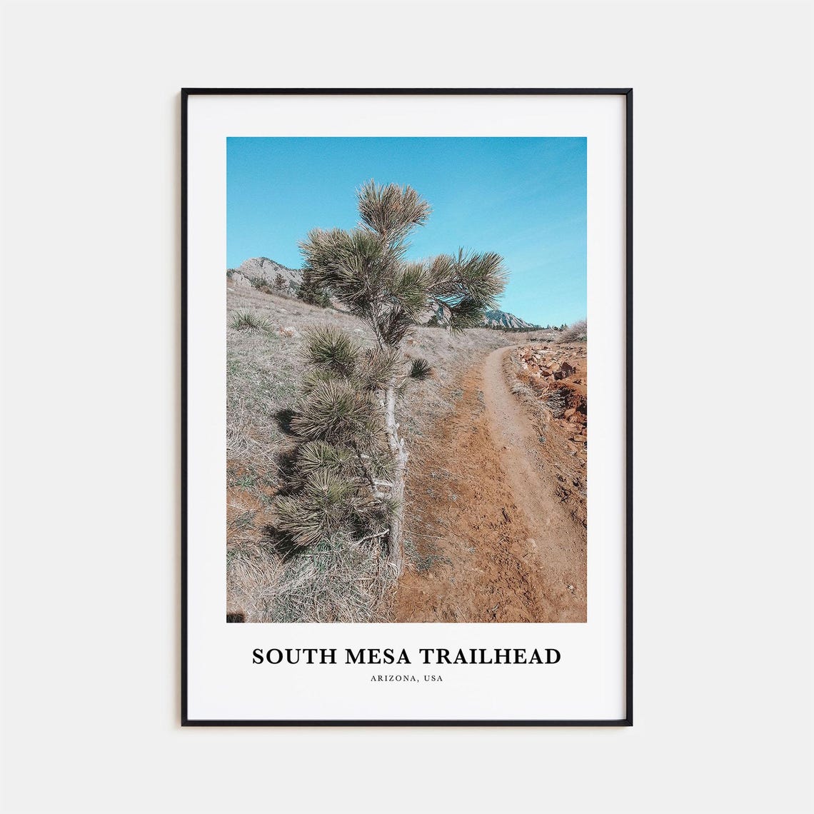 South Mesa Trailhead Arizona Desert Hiking Trail Photography Poster