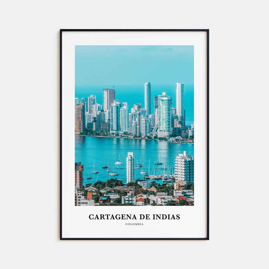Cartagena De Indias Travel Poster, Colombia Map