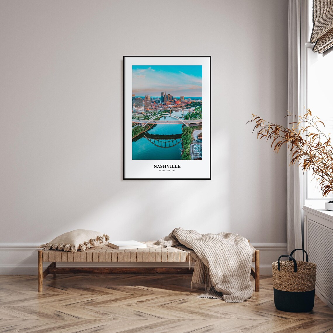Nashville Travel Poster, Tennessee Map Wall Art - Image 3