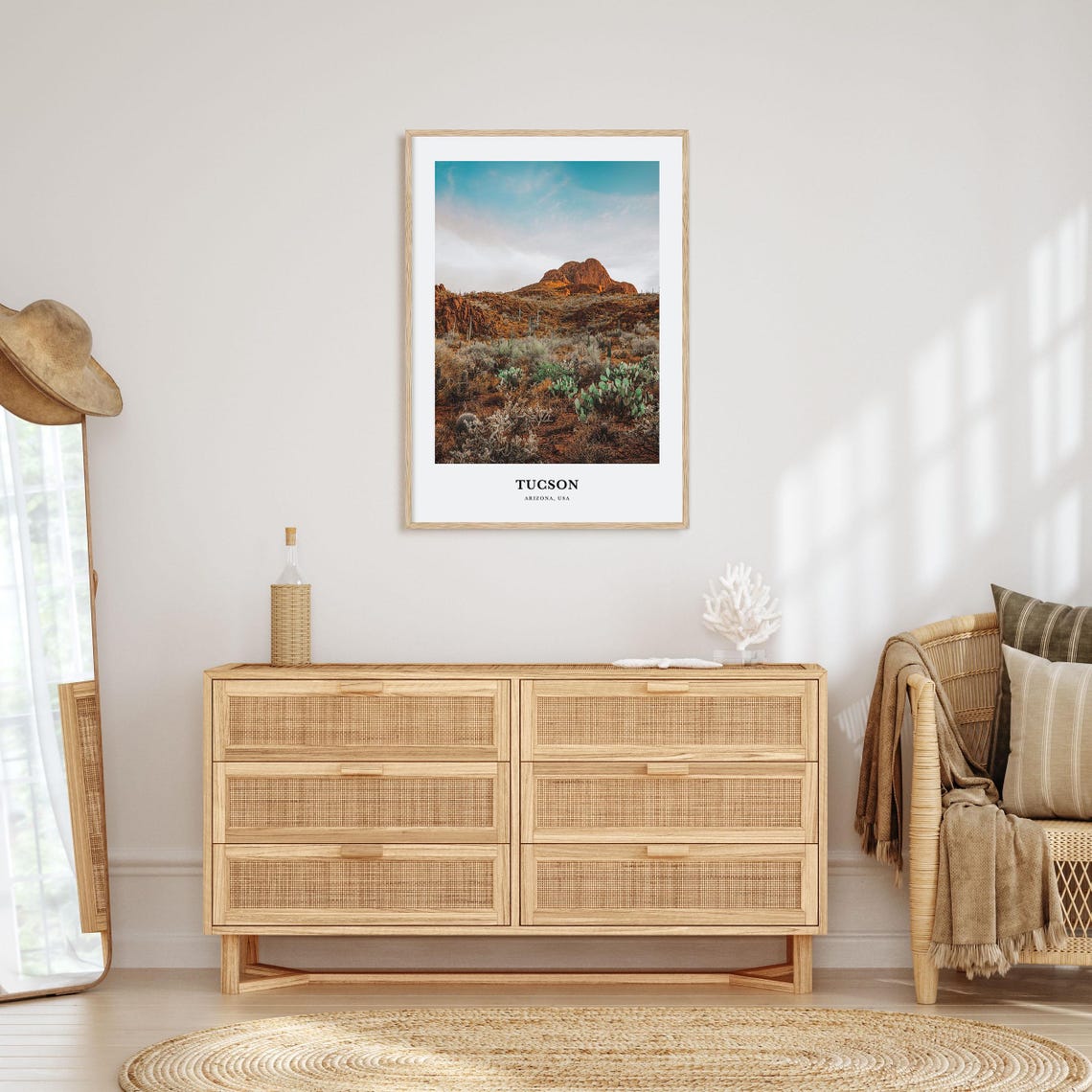 Tucson Print No 3 Tucson Photo Poster Tucson Travel Wall Art Tucson Map Print Tucson Photography Print Tucson Arizona Usa - Image 2