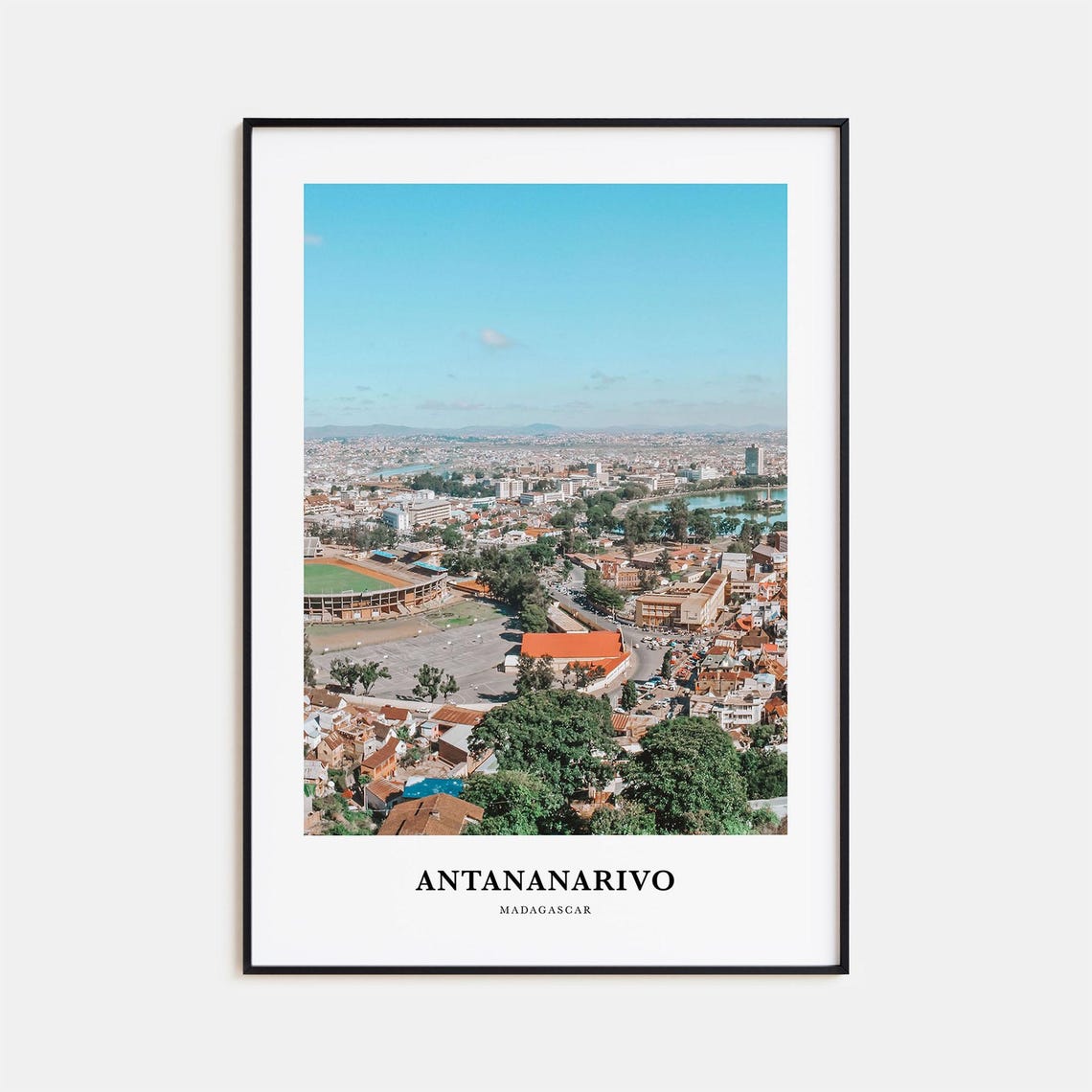 Antananarivo Madagascar Hilltop City Panorama Stadium View Poster