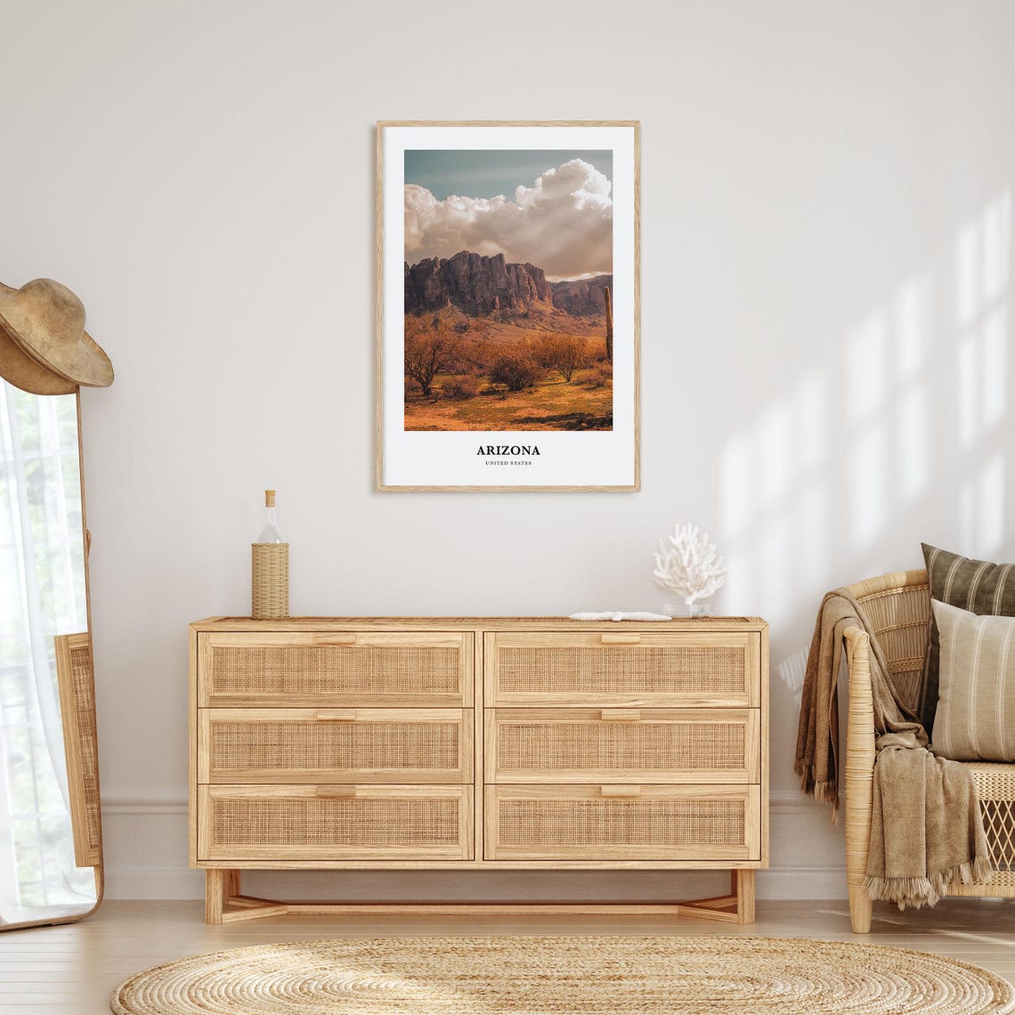Arizona Print No 1 Arizona Photo Poster Arizona Travel Wall Art Arizona Map Print Arizona Photography Arizona Dcor United States - Image 2
