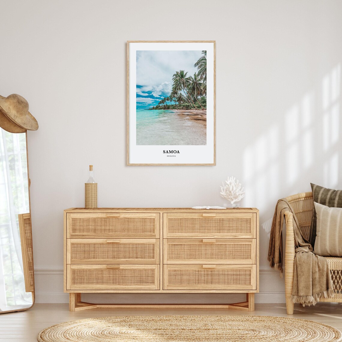 Samoa Travel Wall Art, Map Print, Oceania - Image 2
