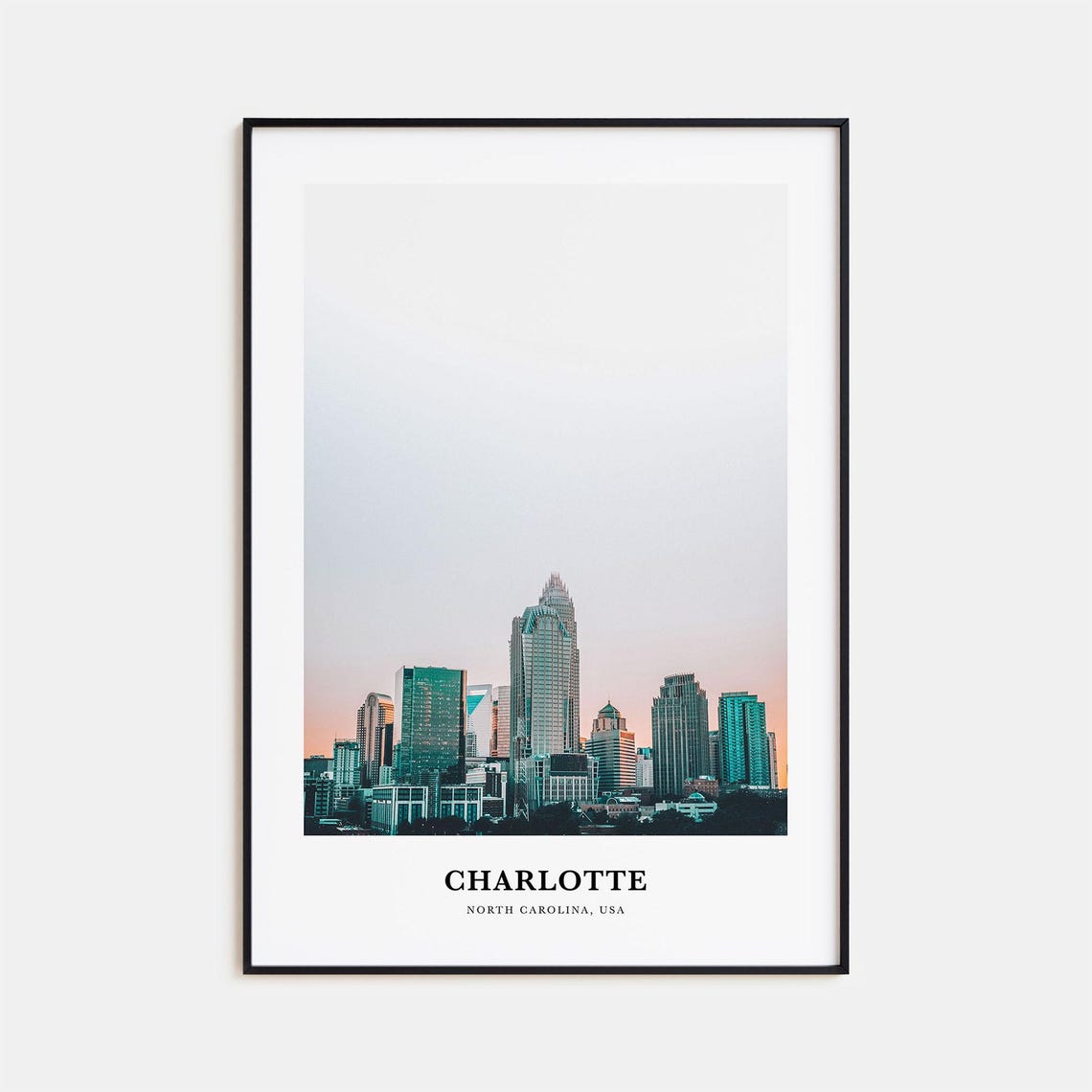 Charlotte Print No 1 Charlotte Photo Poster Charlotte Travel Wall Art Charlotte Map Print Charlotte Photography North Carolina Usa