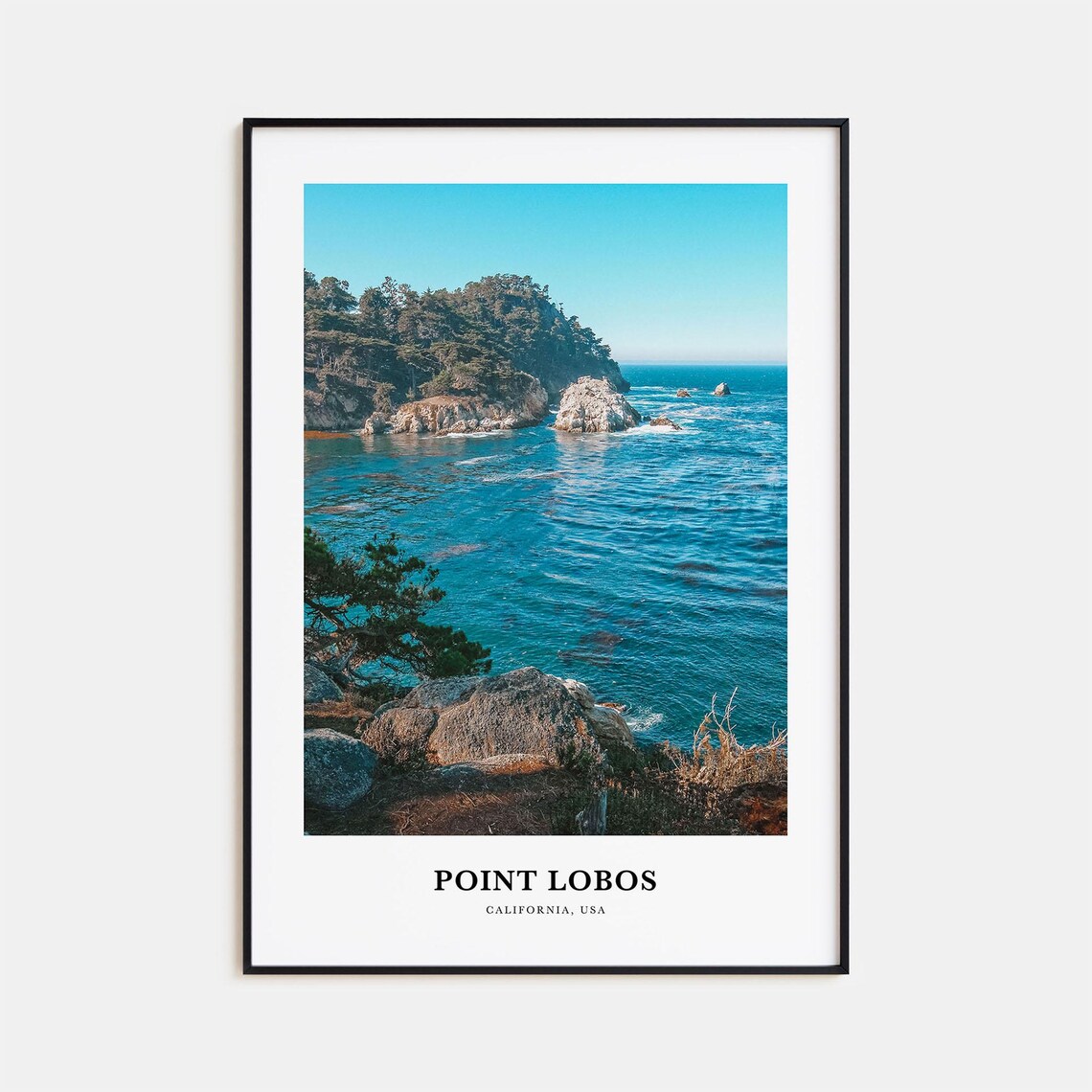 Point Lobos California Rocky Coast Cypress Ocean Waves Art Poster
