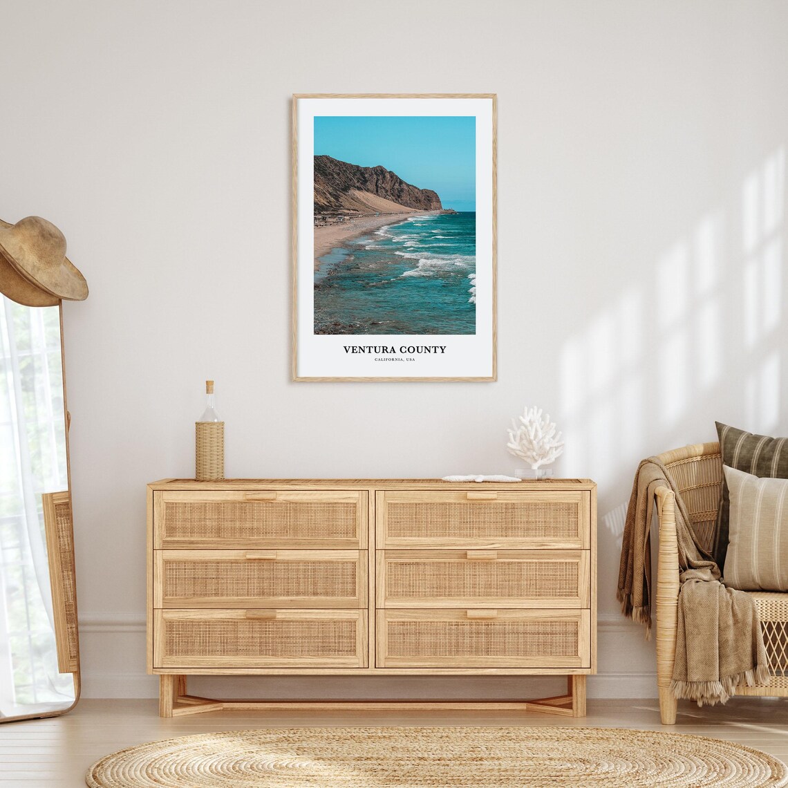 Ventura County Travel Poster, California Map Art - Image 2