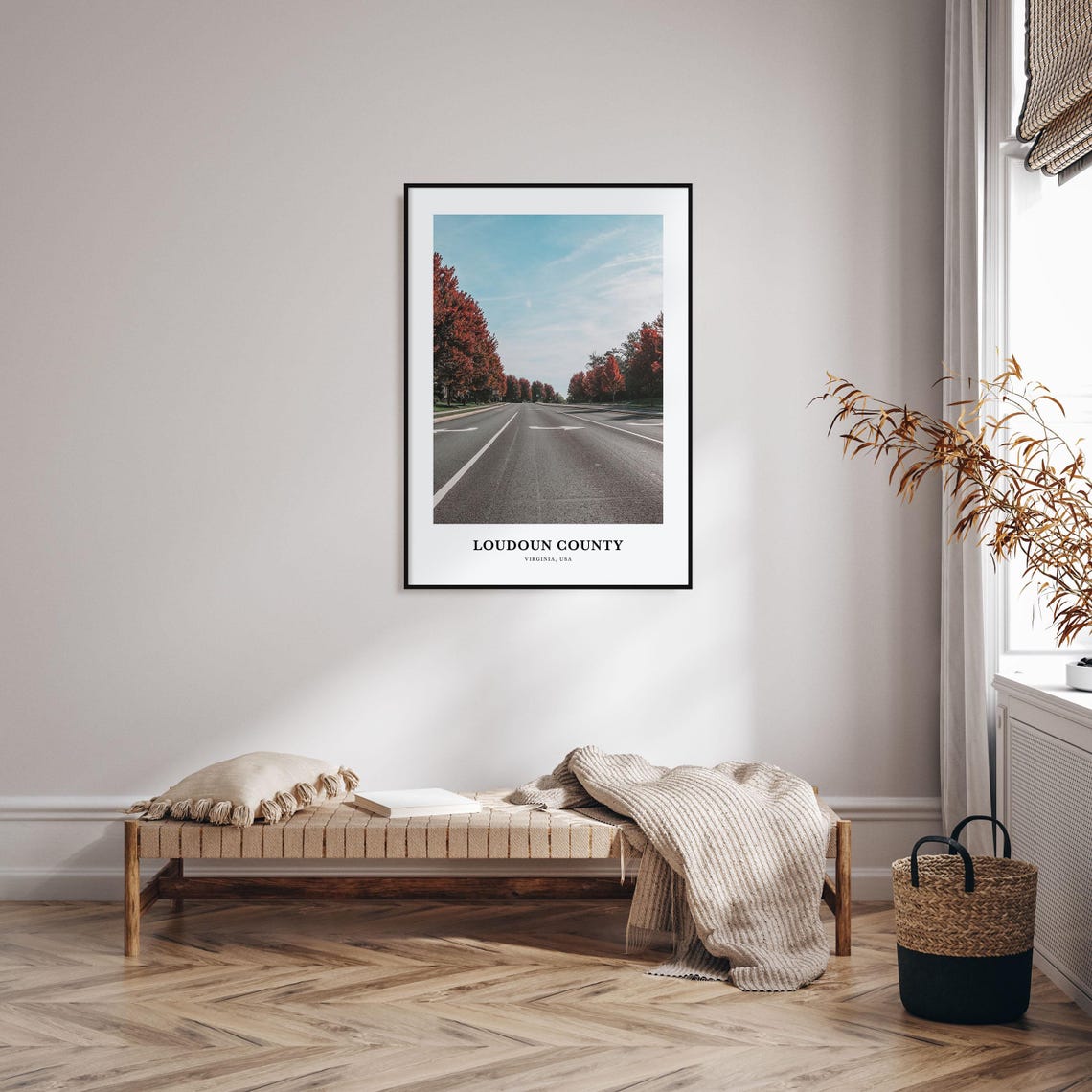 Loudoun County Virginia Autumn Road Fall Foliage Scenic Photo Poster - Image 3