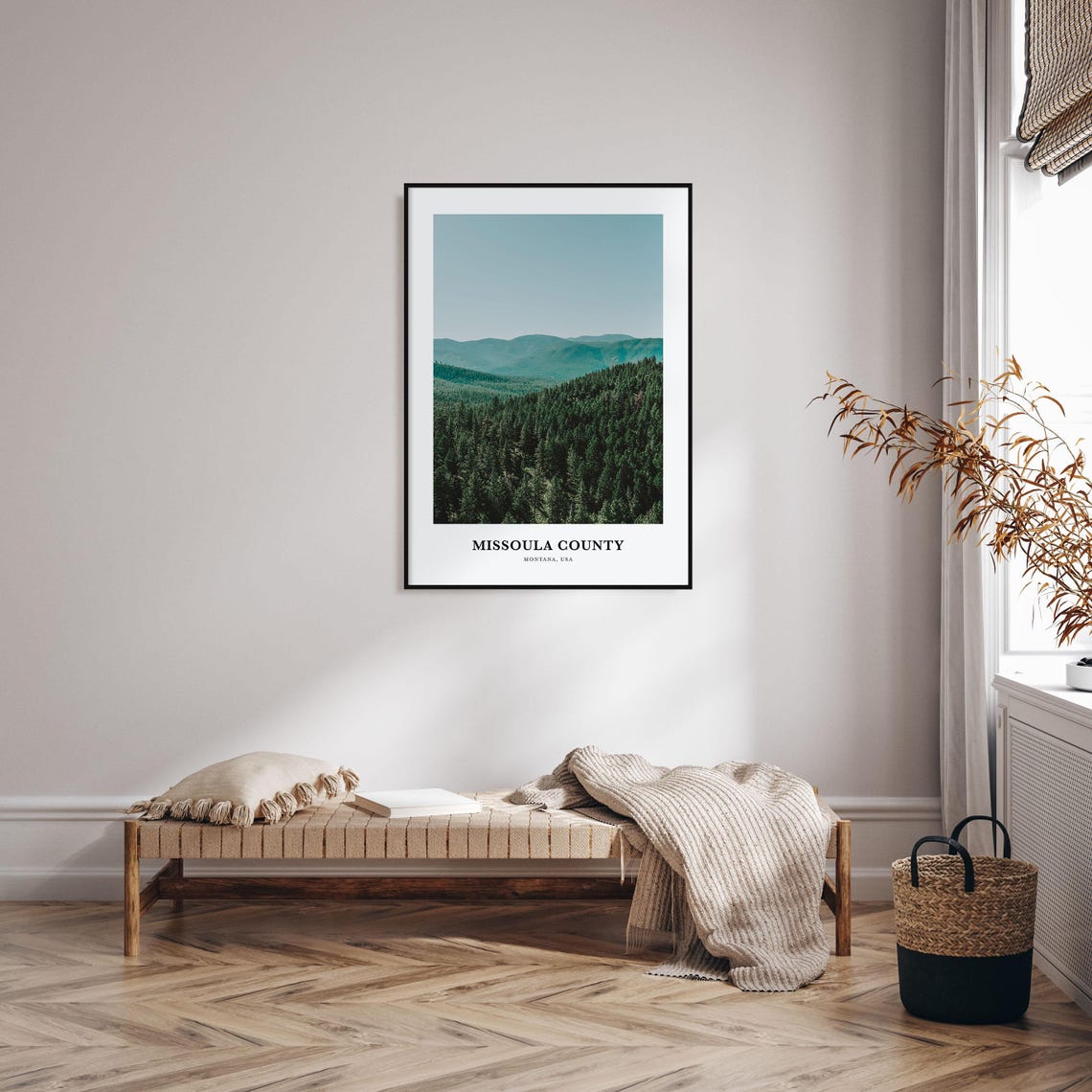 Missoula County Print Missoula County Photo Poster Missoula County Travel Wall Art Missoula County Map Print Missoula Montana Usa - Image 3