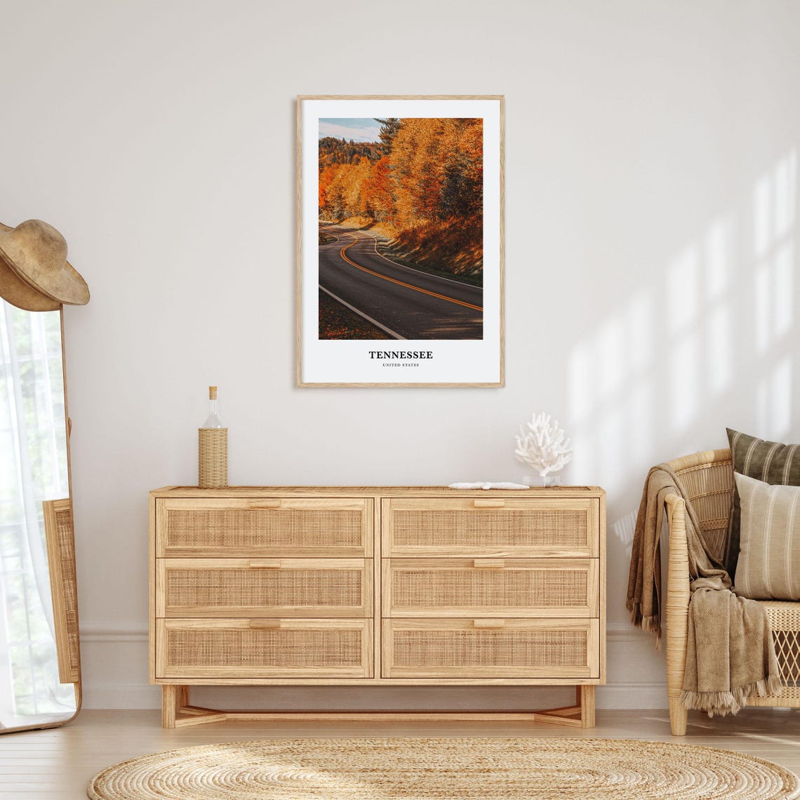 Tennessee Print No 2 Tennessee Photo Poster Tennessee Travel Wall Art Tennessee Map Print Tennessee Photography Print United States - Image 2