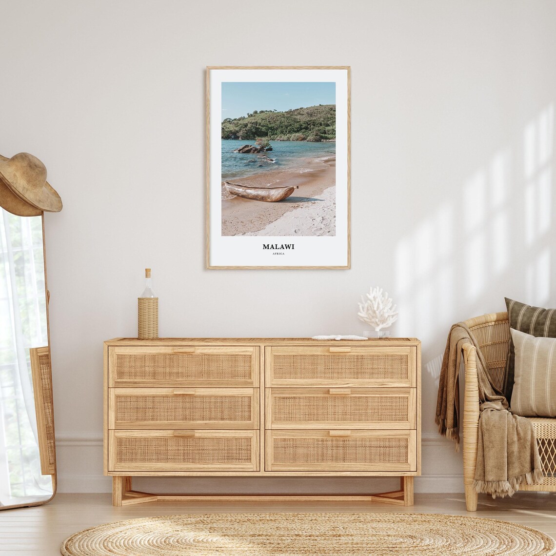 Malawi Travel Wall Art Print, Africa Map Poster - Image 2