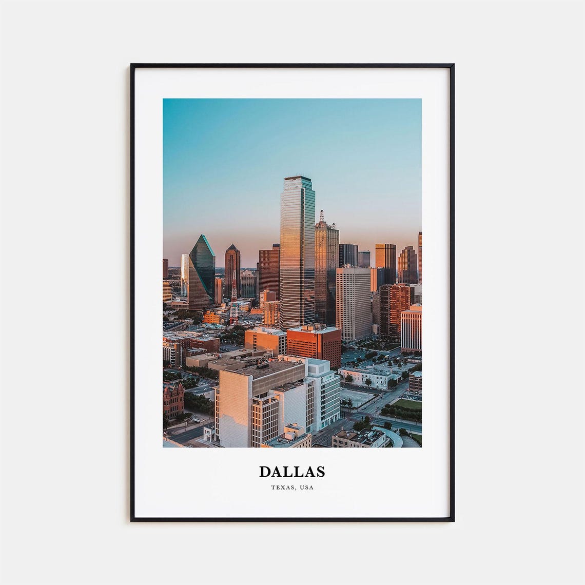Dallas Print No 1 Dallas Photo Poster Dallas Travel Wall Art Dallas Map Print Dallas Photography Print Dallas Wall Dcor Texas Usa