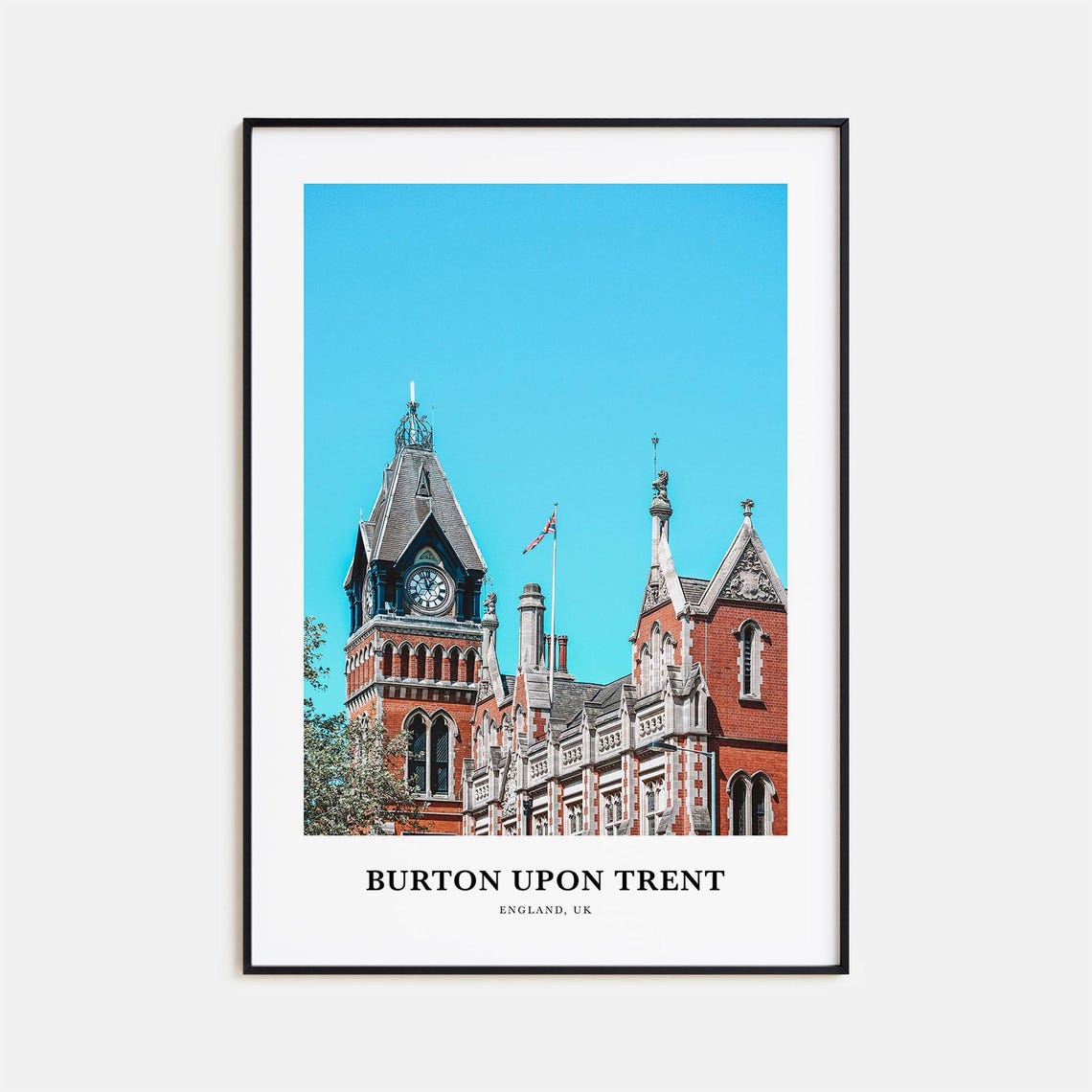 Burton Upon Trent Print Burton Upon Trent Photo Poster Burton Upon Trent Travel Wall Art Burton Upon Trent Map Print England Uk