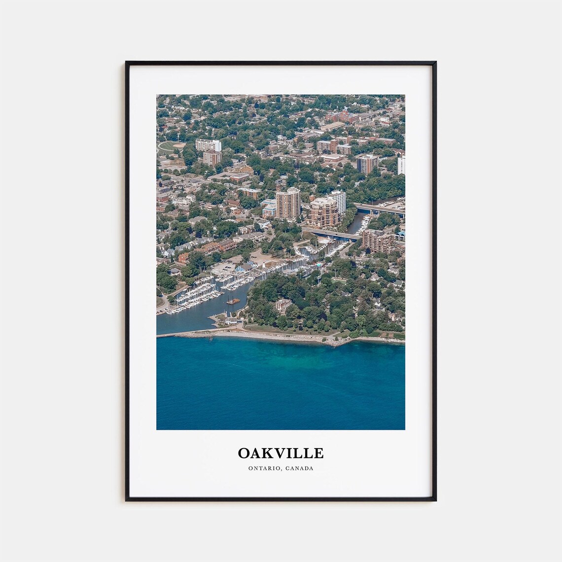 Oakville Ontario Lake Ontario Harbor Marina Aerial Travel Poster