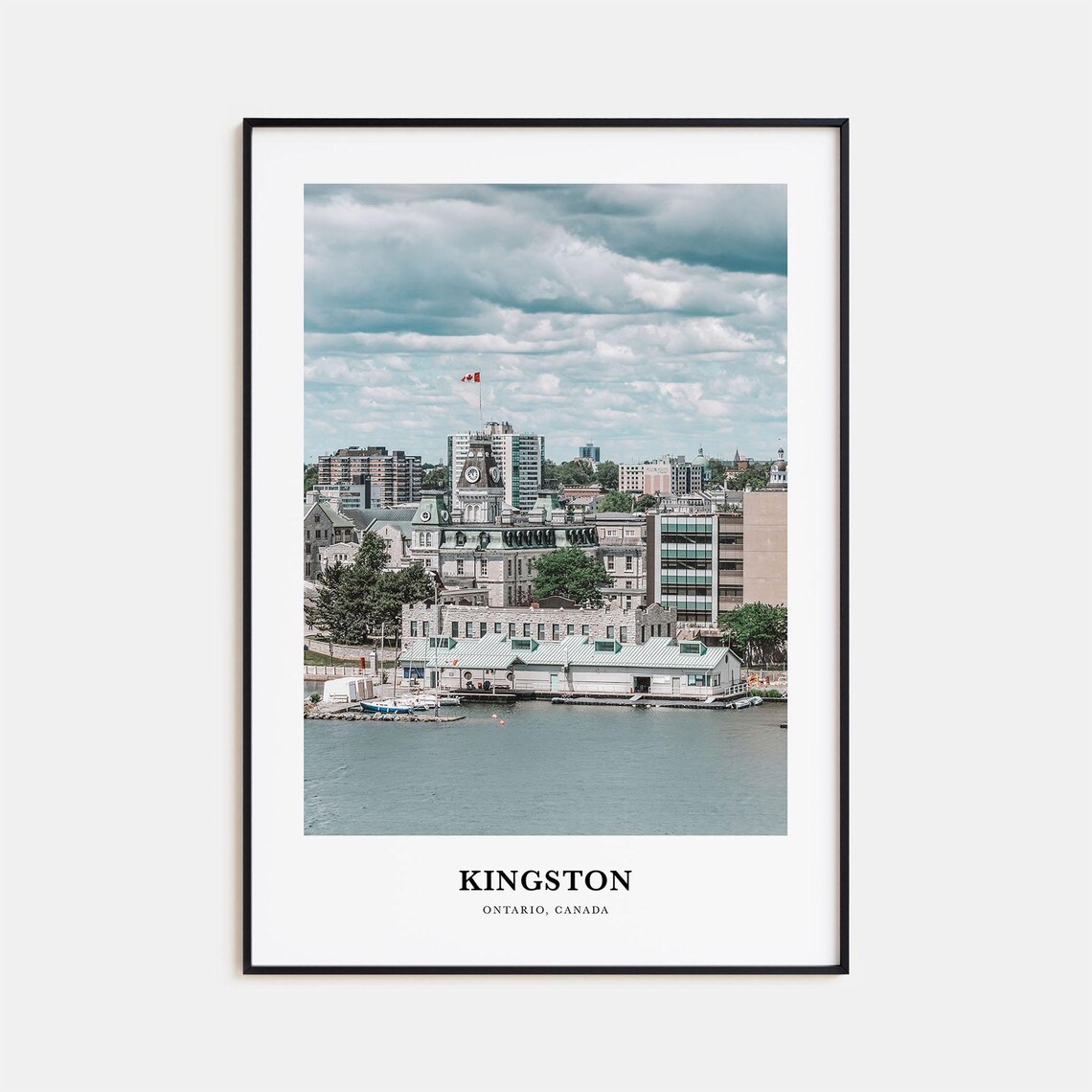 Kingston Ontario Canada Waterfront Flag Historic City Travel Poster