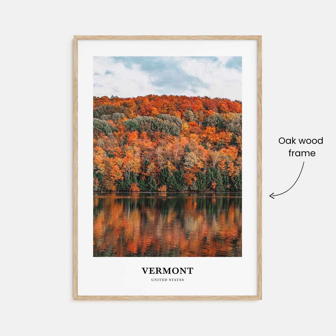 Vermont Travel Poster, United States Map Print - Image 3