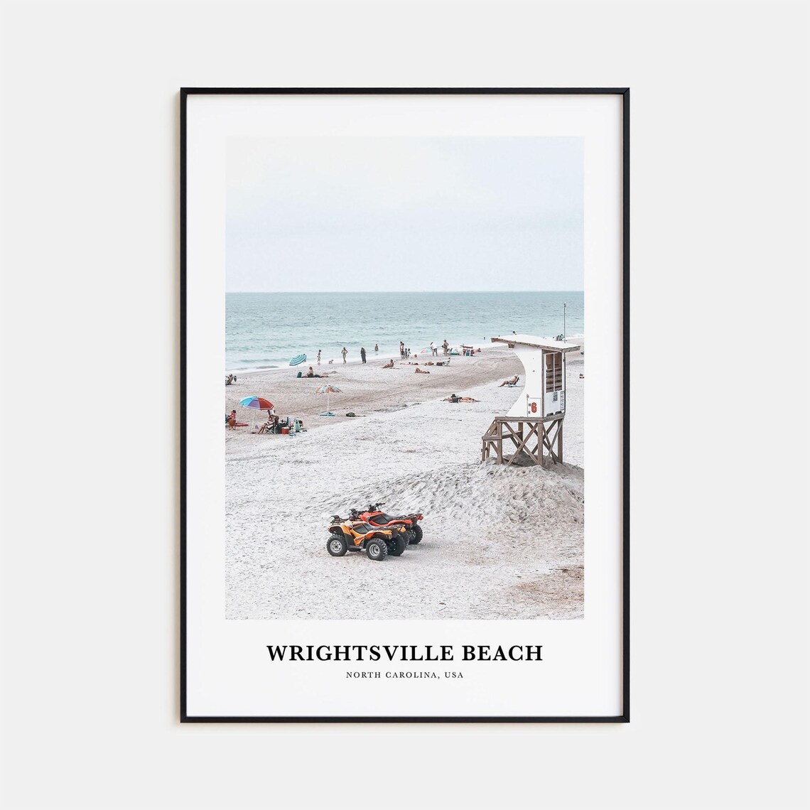 Wrightsville Beach Travel Poster, North Carolina Map