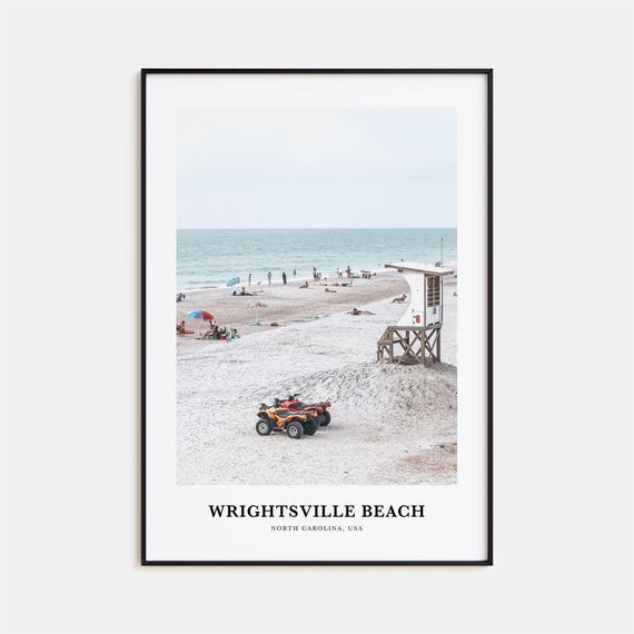 Wrightsville Beach Travel Poster, North Carolina Map