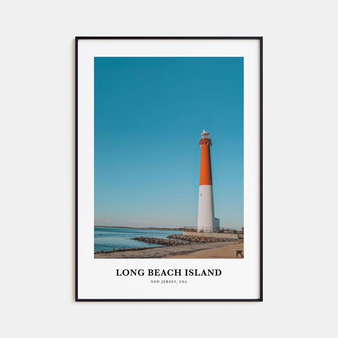 Long Beach Island Travel Poster, New Jersey Usa