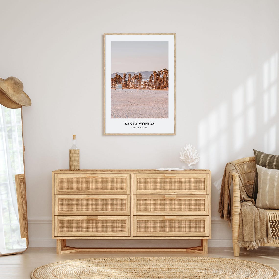 Santa Monica Print Santa Monica Photo Poster Santa Monica Travel Wall Art Santa Monica Map Print Santa Monica Print California Usa - Image 2