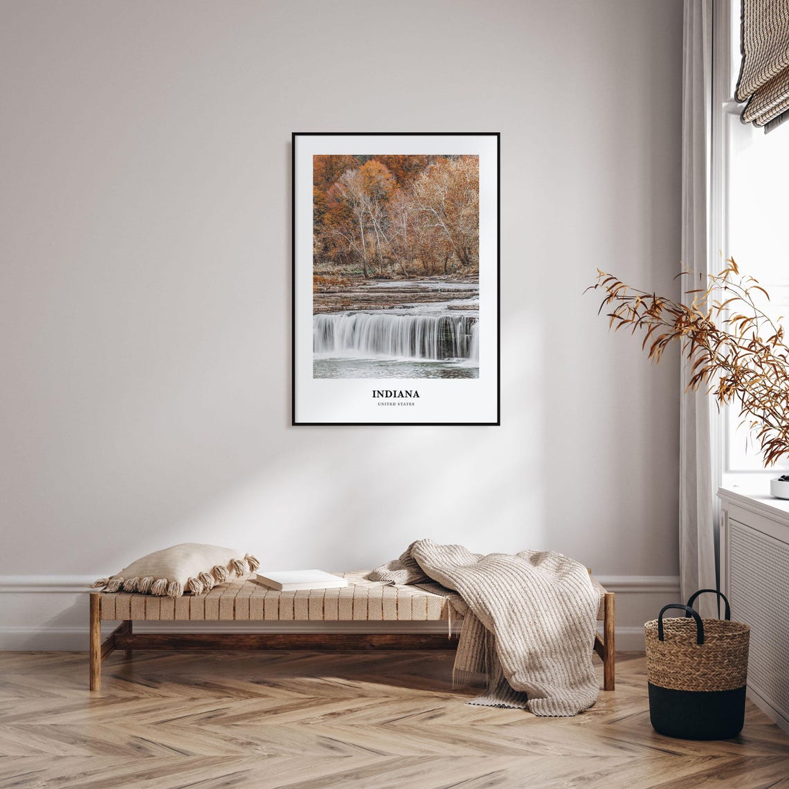 Indiana Print Indiana Photo Poster Indiana Travel Wall Art Indiana Map Print Indiana Photography Indiana Wall Dcor United States - Image 3