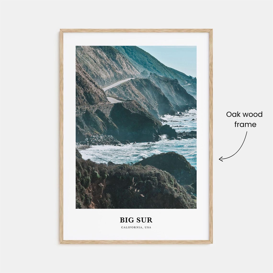 Big Sur California Rugged Coastal Cliffs Photo Travel Poster - Image 3