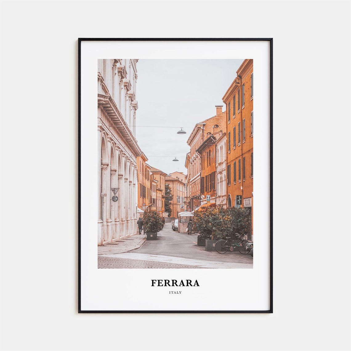 Ferrara Italy Historic Street With Palazzo Facade Photo Poster