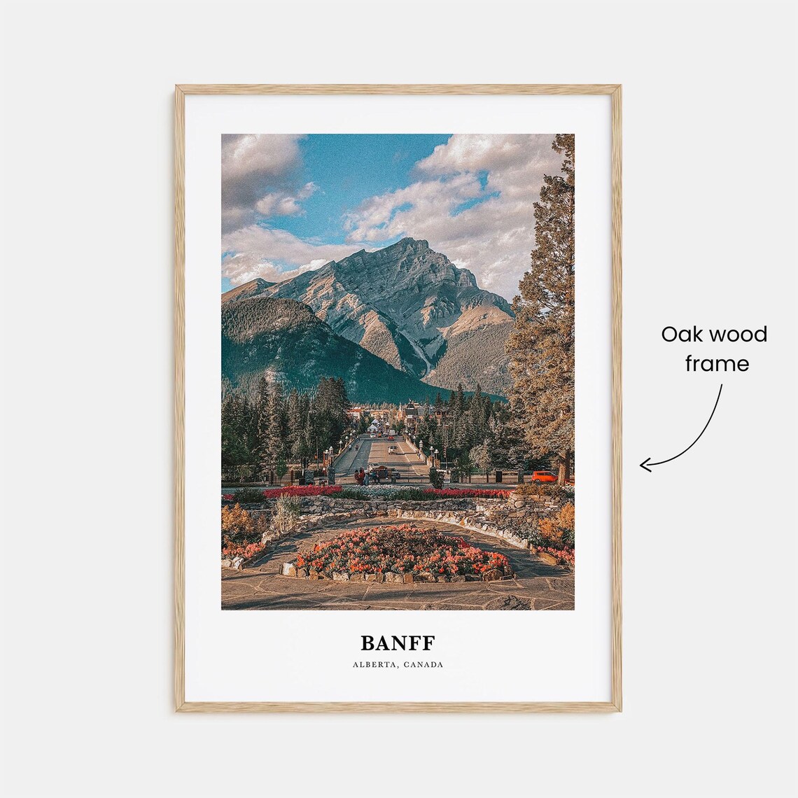Banff Alberta Mountain Street Floral Gardens Photo Travel Poster - Image 3