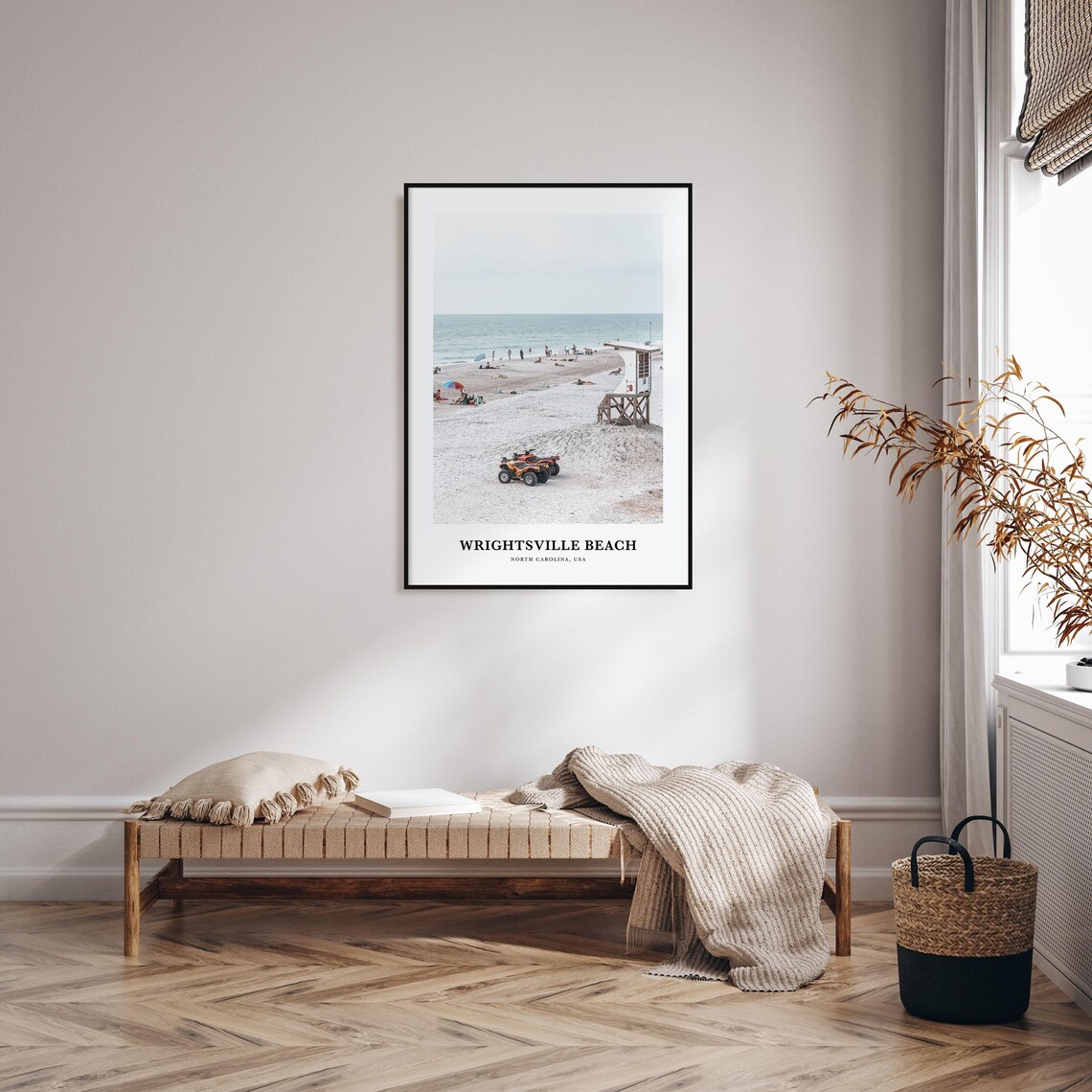 Wrightsville Beach Travel Poster, North Carolina Map - Image 3