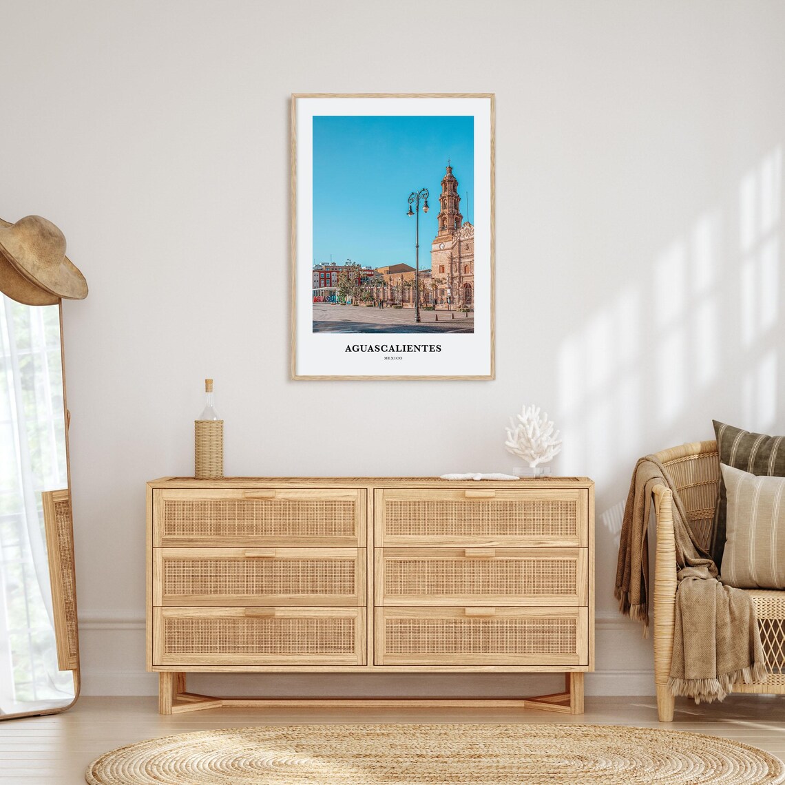 Aguascalientes Travel Poster, Mexico Map Art Print - Image 2