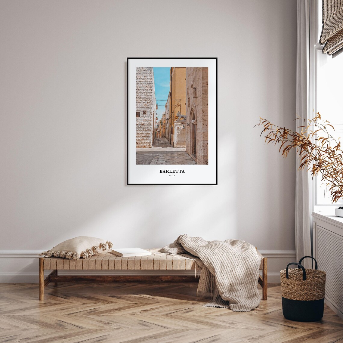 Barletta Italy Historic Old Town Street Stone Alley Travel Poster - Image 3