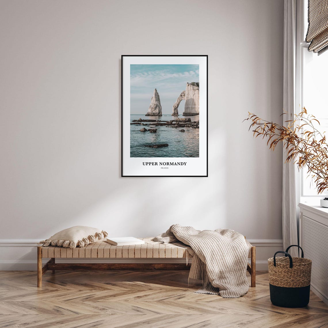 Upper Normandy Etretat Chalk Cliffs Natural Sea Arch France Poster - Image 3