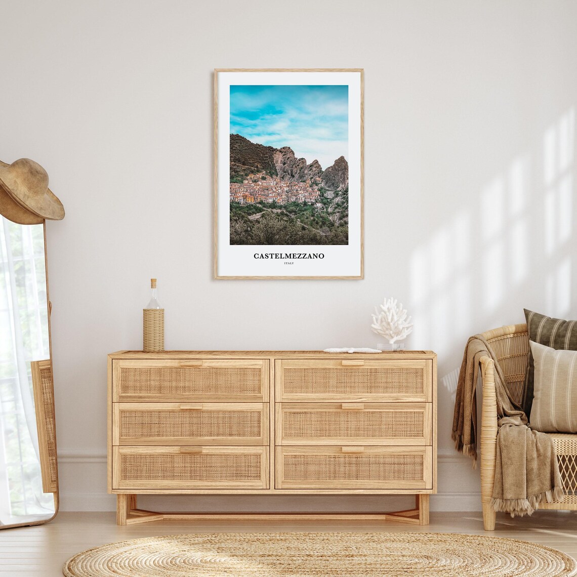 Castelmezzano Italy Hilltop Village Rocky Peaks View Photo Poster - Image 2