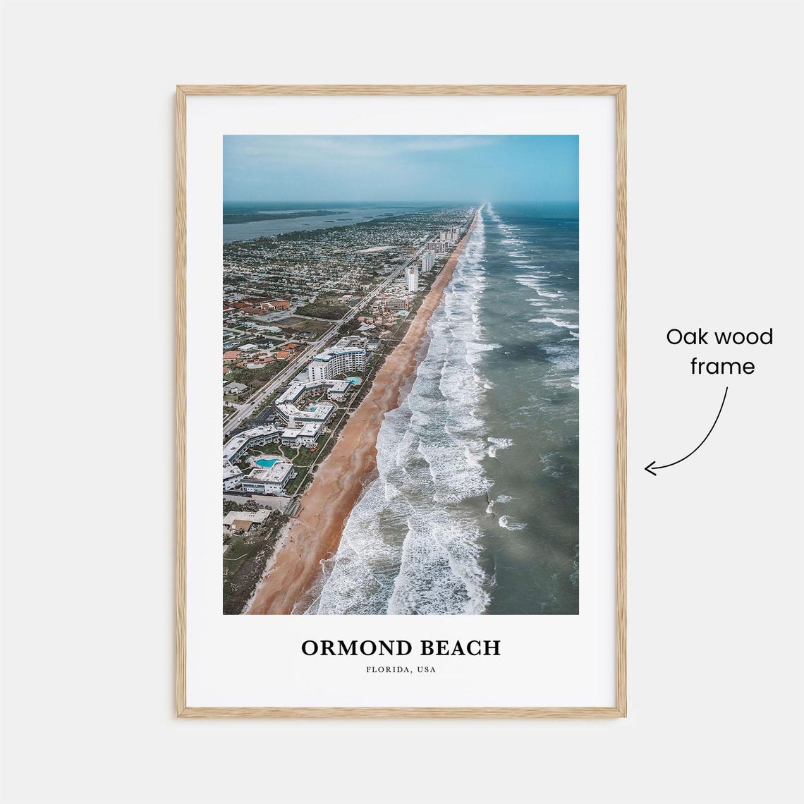 Ormond Beach Florida USA Aerial Ocean Surf Coastline Photo Poster - Image 3