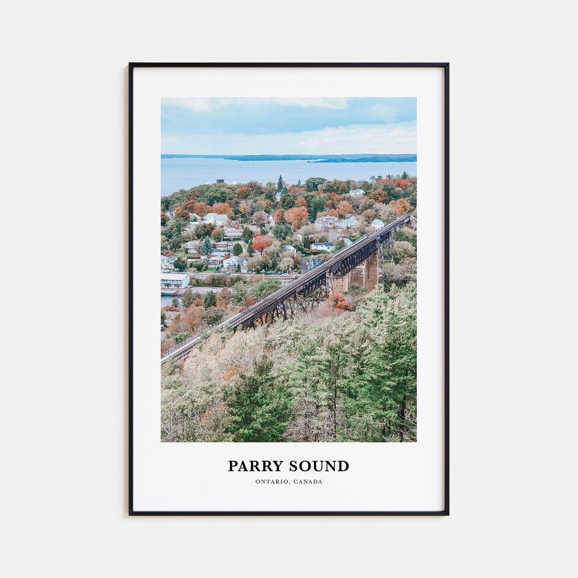 Parry Sound Print Parry Sound Photo Poster Parry Sound Travel Wall Art Parry Sound Map Print Parry Sound Photography Ontario Canada
