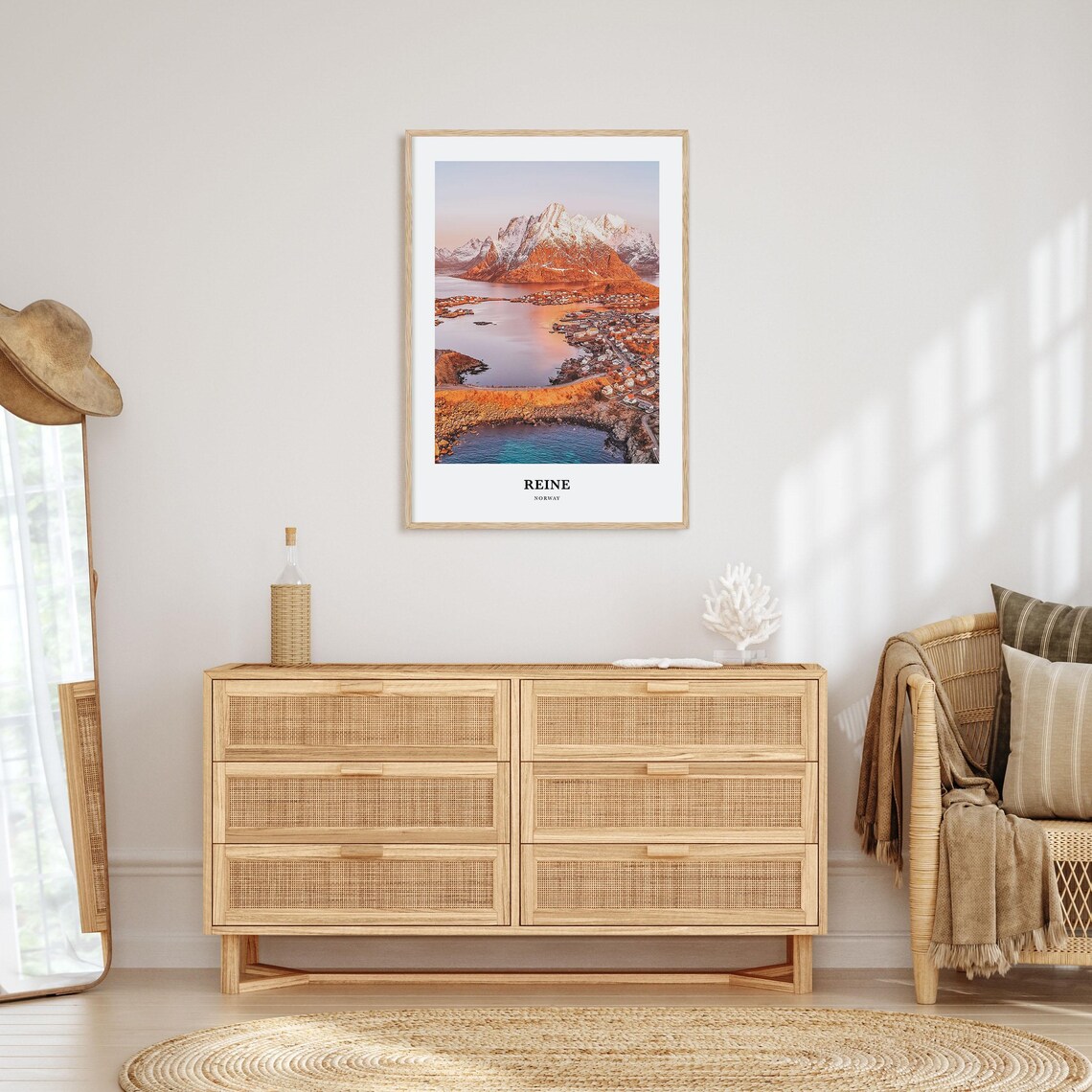Reine Norway Lofoten Fishing Village Under Snowy Peaks Poster - Image 2