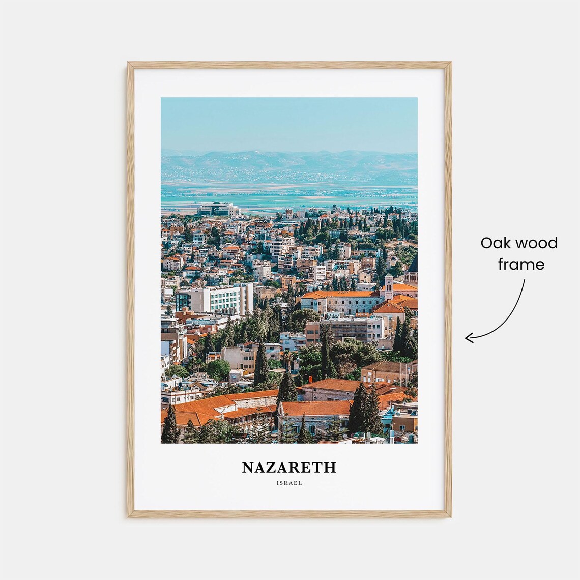 Nazareth Print Nazareth Photo Poster Nazareth Travel Wall Art Nazareth Map Print Nazareth Photography Print Nazareth Wall Dcor Israel - Image 3