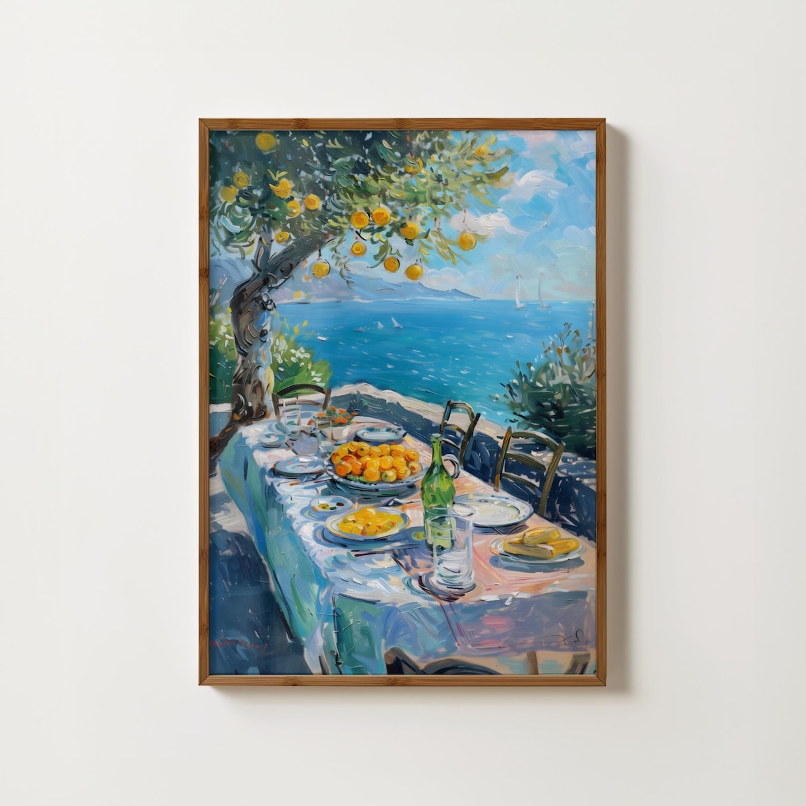 Capri Dining Lemon Tree, Capri Italy Art Print