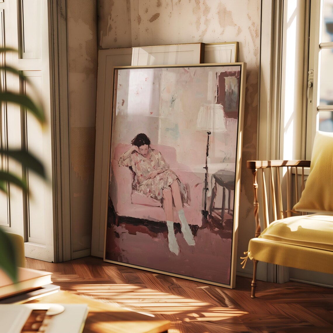 Woman Sleeping Vintage Portrait Art Print - Image 3