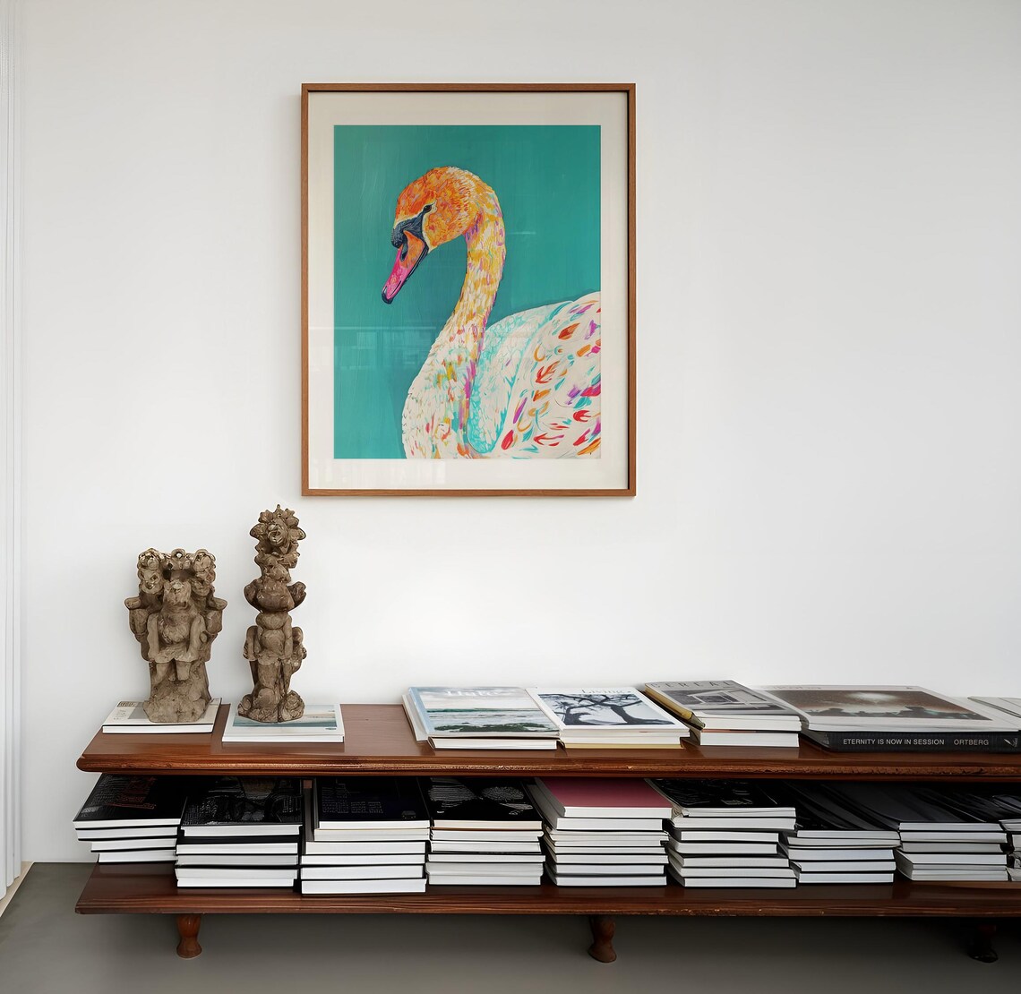 Blue Swan Modern Balletcore Nursery Art Print - Image 3