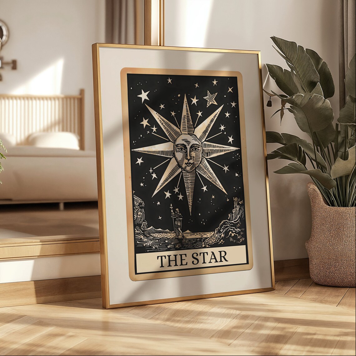The Star Tarot Card, Mystical Boho Wall Art Print - Image 3